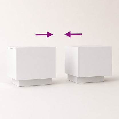 Modules assemblables d’un meuble TV moderne avec rangement personnalisable blanc