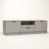 Meuble TV moderne avec rangements - Urban - Gris béton / L140cm / H40cm / L33cm