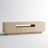 Meuble TV avec LED en bois - Oaken - Chêne sonoma / L160cm / H40cm / L35cm