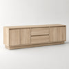 Meuble TV avec LED en bois - Valen - Chêne sonoma / L100cm / H41cm / L50cm