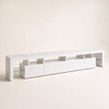 Meuble TV avec LED style moderne - Zenor - Blanc / L200cm / H40cm / L37cm