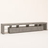 Meuble TV avec LED style moderne - Zenor - Gris béton / L200cm / H40cm / L37cm