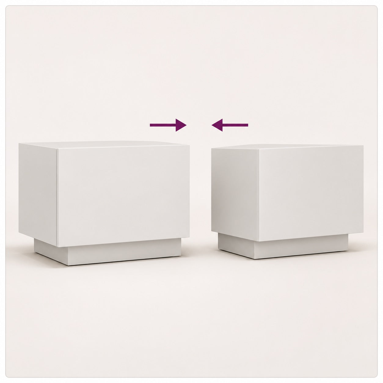 Élément de meuble TV moderne avec LED, finition blanche et structure minimaliste