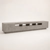 Meuble TV avec LED style moderne - Aero - Gris béton / L260cm / H40cm / L35cm