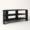 Meuble TV d'angle moderne - Ceno - Noir / L100cm / H45cm / L40cm