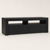 Meuble TV avec LED style moderne - Eiko - Noir / L120cm / H40cm / L35cm