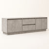 Meuble TV avec LED style moderne - Elyo - Gris béton / L100cm / H41cm / L50cm