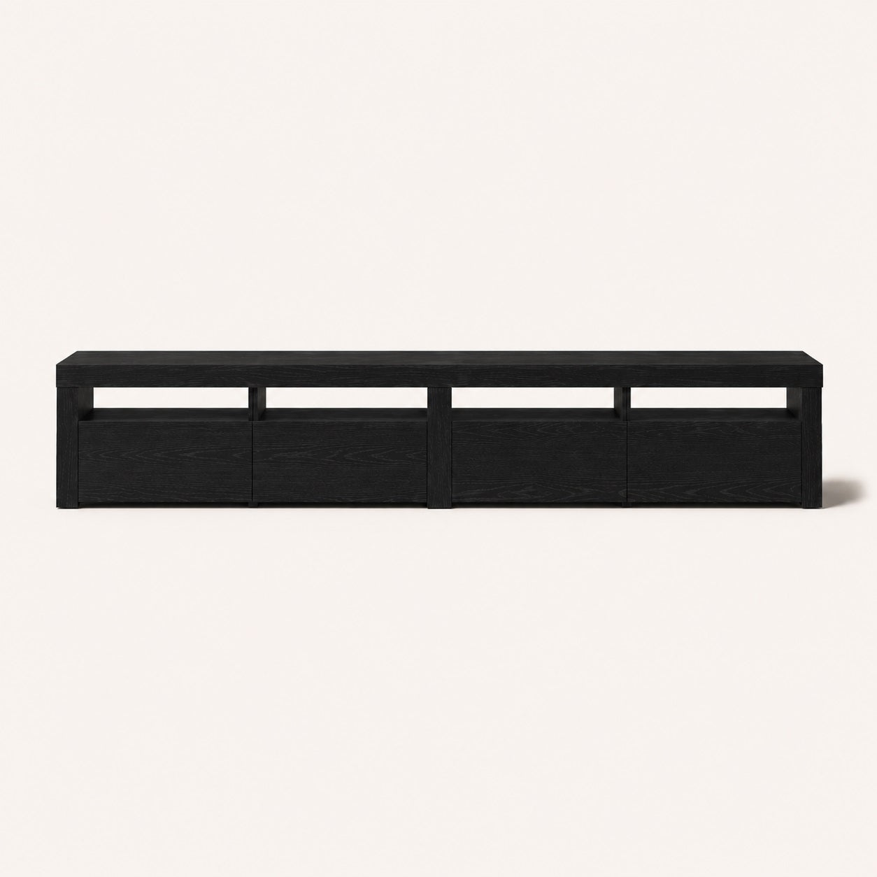 Meuble tv noir moderne avec rangement intégré et design minimaliste contemporain élégant