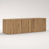 Meuble TV mural en bois - Anav - Chêne artisanal / L80cm / H30cm / L30cm