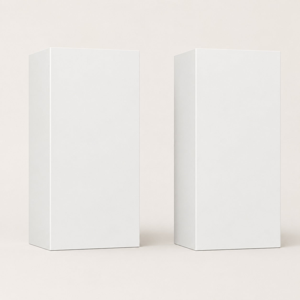 Colonnes de rangement assorties au meuble TV suspendus moderne blanc pour salon contemporain