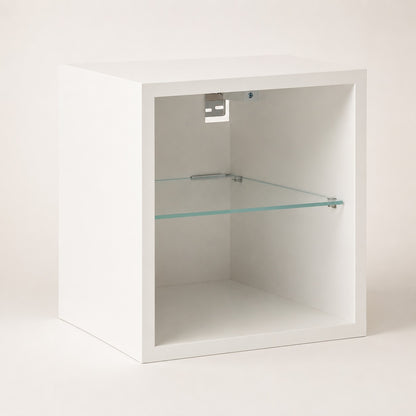 Vitrine suspendue avec étagère en verre pour meuble TV avec LED design moderne