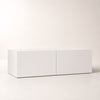 Meuble TV mural moderne - Oria - Blanc / L80cm / H30cm / L30cm