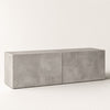 Meuble TV mural moderne - Oria - Gris béton / L100cm / H30cm / L30cm