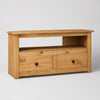 Meuble TV d'angle en bois - Orion - Marron / L93cm / H49cm / L49cm