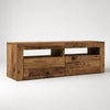 Meuble TV avec LED en bois - Oslo - Vieux bois / L120cm / H40cm / L35cm