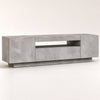 Meuble TV avec LED style moderne - Soren - Gris béton / L160cm / H40cm / L35cm